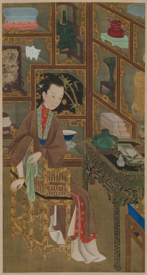 雍亲王题书堂深居图屏·博古幽思轴 | 清代/宫廷画师