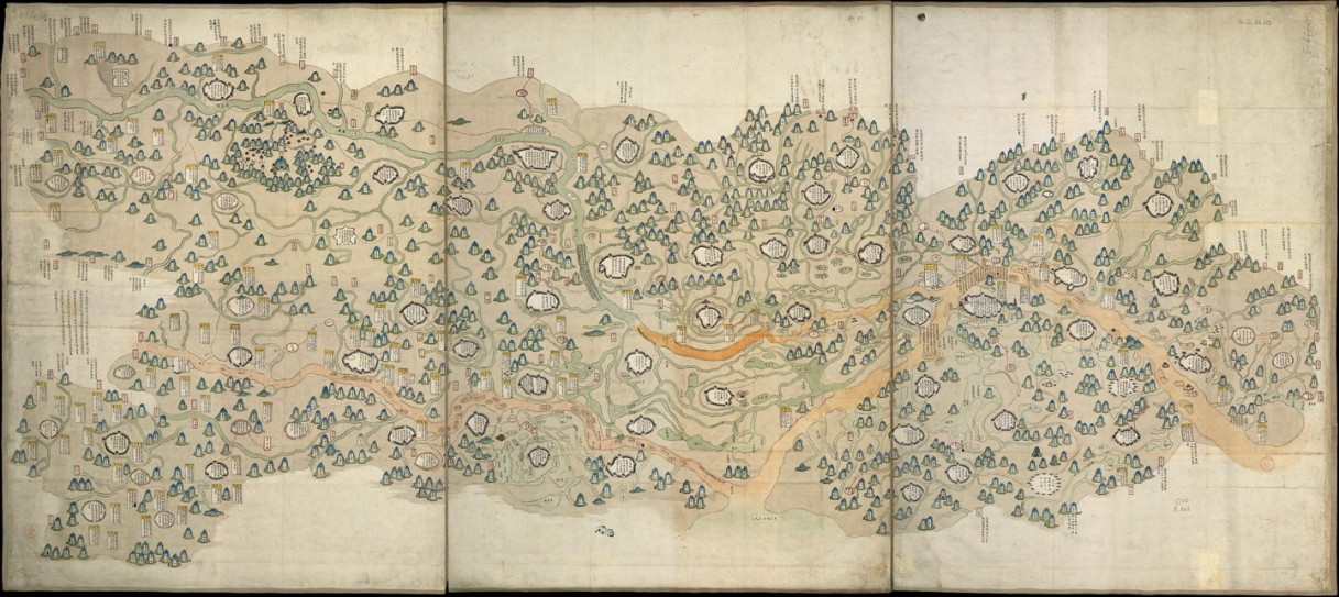 彩绘湖北地图 | 清代彩绘本