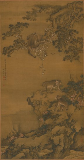 蜂猴图轴 | 清代/沈铨