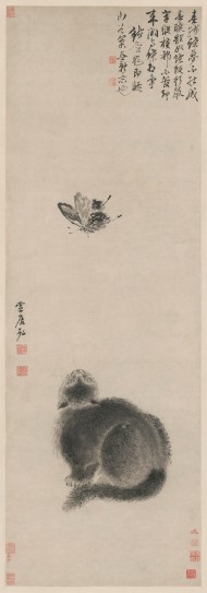 猫蝶图轴 | 明代/孙克弘