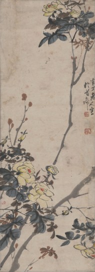 蔷薇花图轴 | 近现代/陈半丁