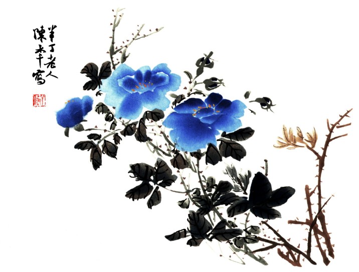 月季图 | 近现代/陈半丁