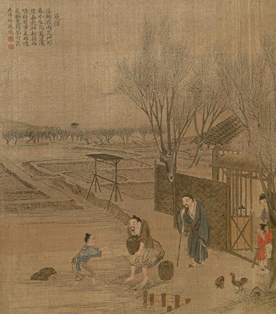 《御制耕织全图》焦秉贞画康熙题诗