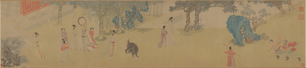 婕妤挡熊图卷 | 明代/丁云鹏